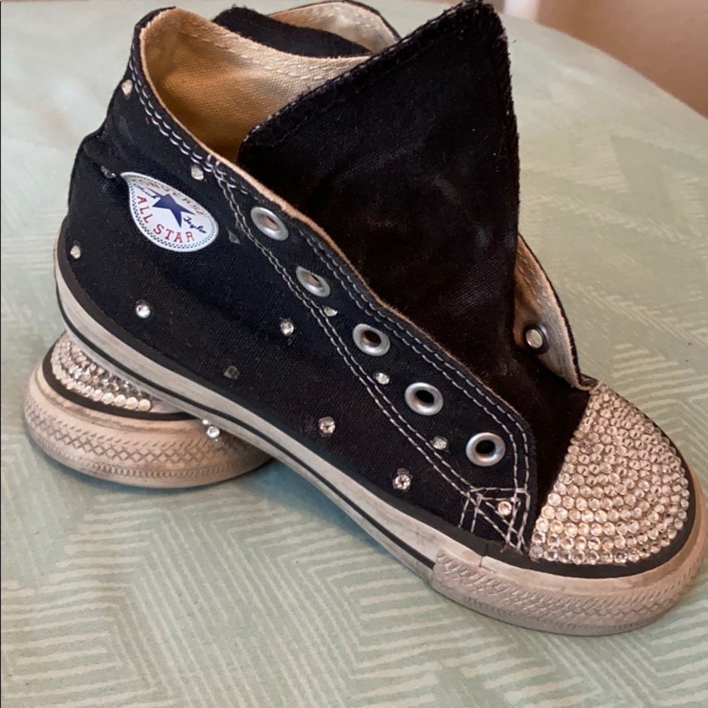 Black converse with bling - Picture 1 of 4